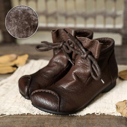 Women's Flat Lace-Up Ankle Boots - Vonnera