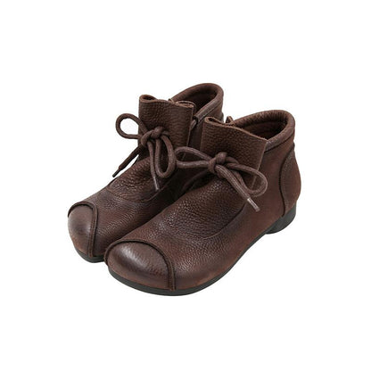 Women's Low Cut Lace Up Boots