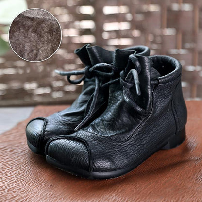 Women's Flat Lace-Up Ankle Boots