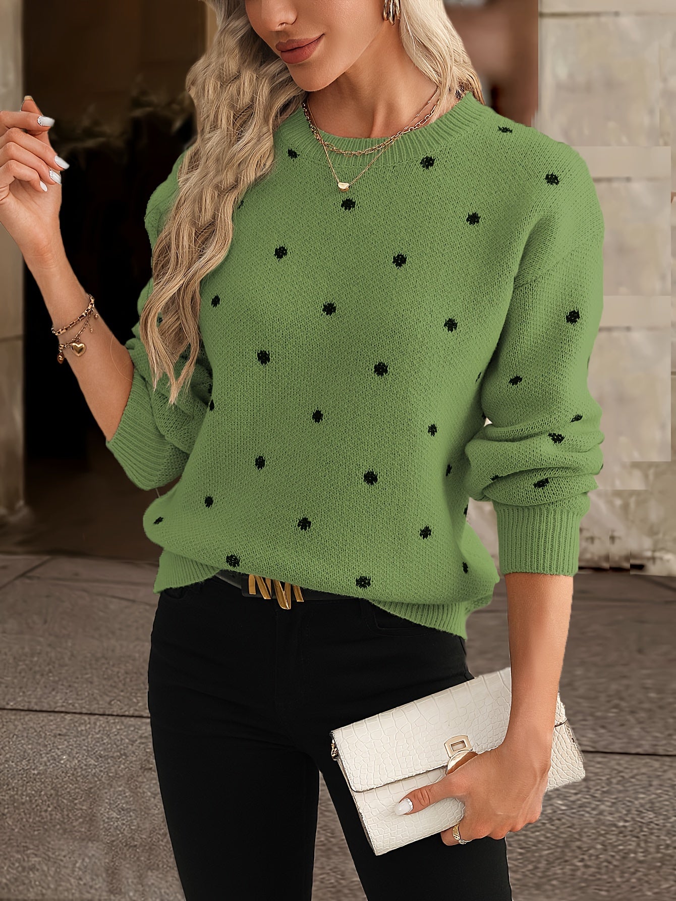 Women's Polka Dot Sweater