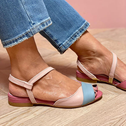 Women's Asymmetrical Pink Sandals