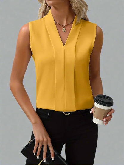 Women's V-Neck Sleeveless Blouse