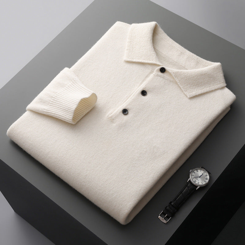 Men's Long Sleeve Polo Shirt Solid - Vonnera
