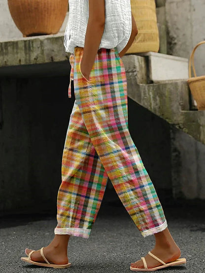 Women's Drawstring Trousers Cropped Fit - Vonnera