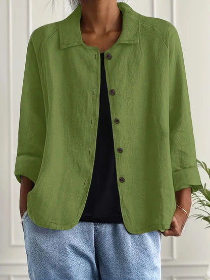 Women's Button-Front Casual Blouse