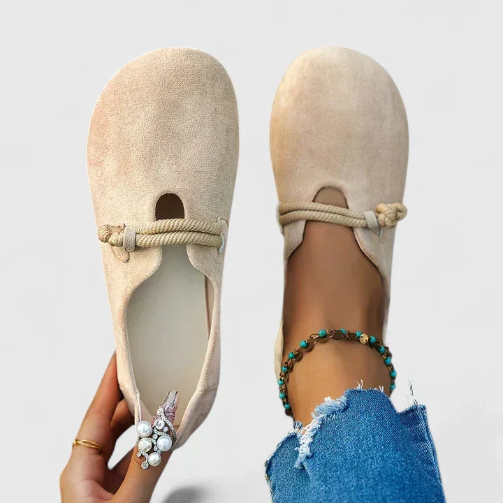 Women's Round Toe Loafers Strap Detail - Vonnera