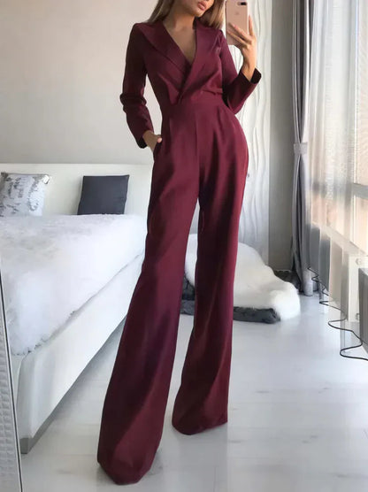 Women's Long Sleeve Jumpsuit Elegant