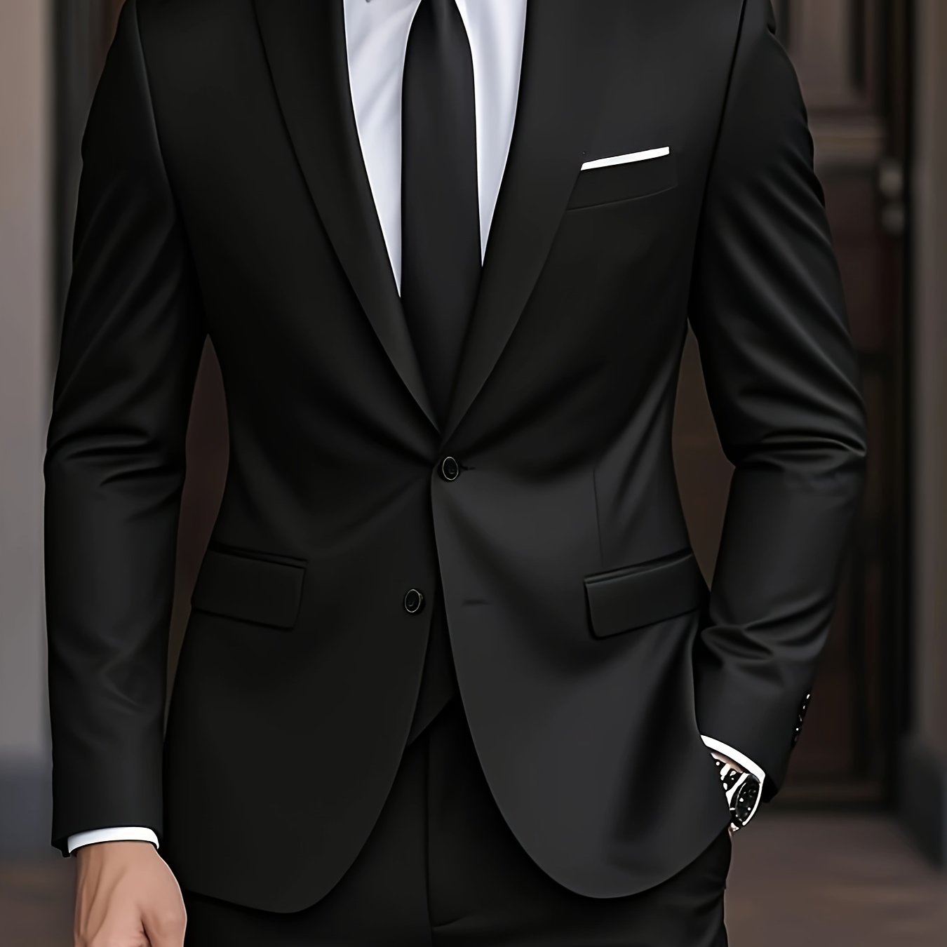 Men's Two Piece Suit Single Breasted Notch Lapel