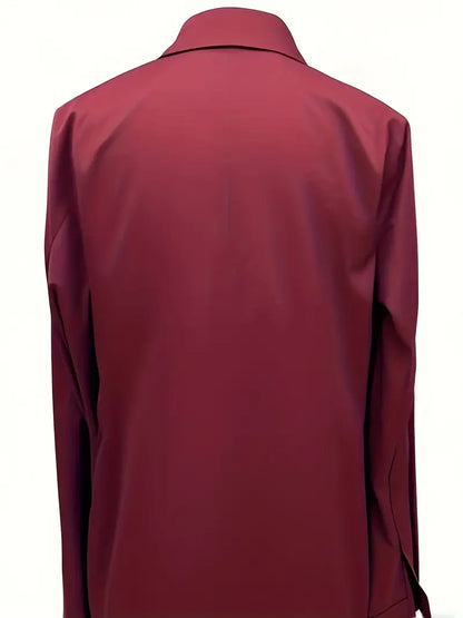 Women's V-Neck Satin Blouse
