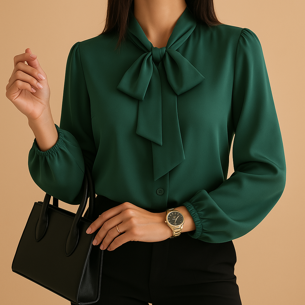 Clarisse Women's Bow Tie Blouse - Vonnera