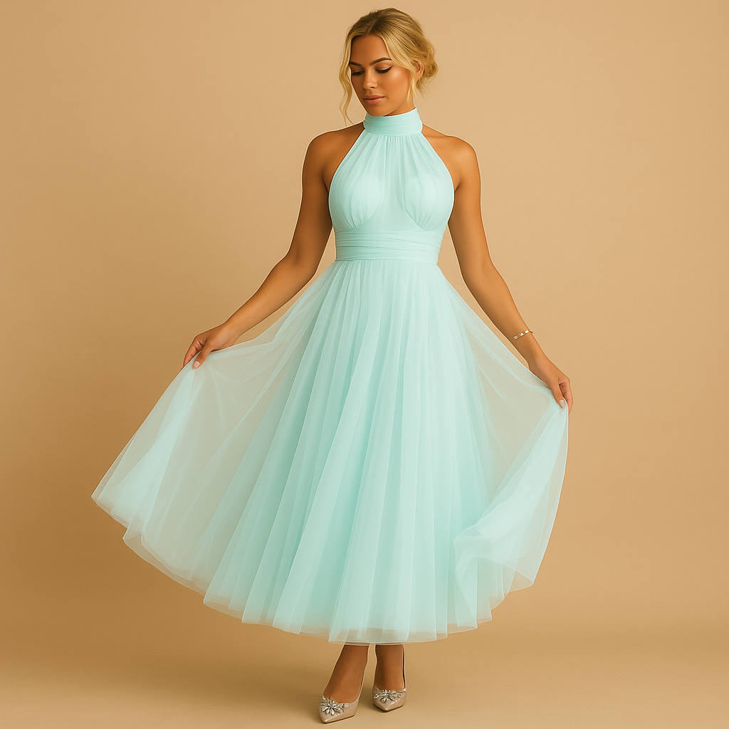 Women’s elegant chic dress with flattering silhouette and feminine design, perfect for brunch, parties, and formal occasions.