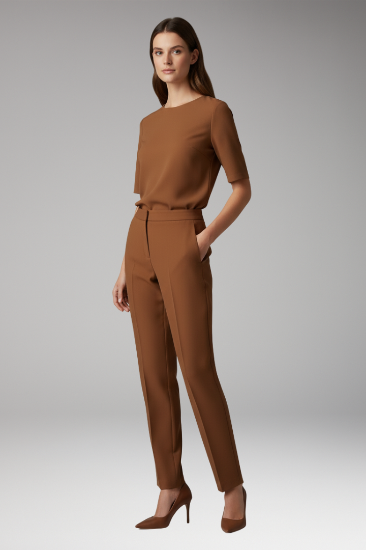Women's Straight Leg Pants Wrinkle