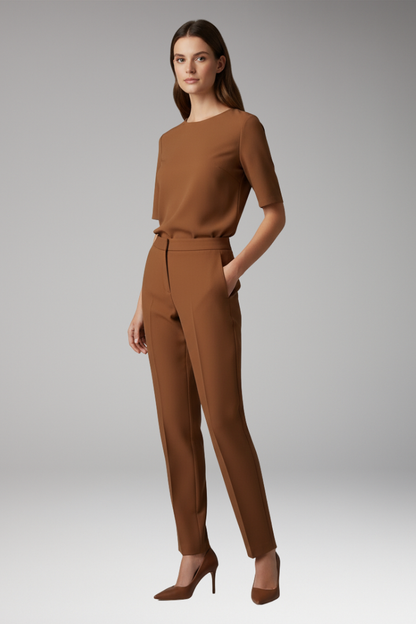Women's Straight Leg Pants Wrinkle