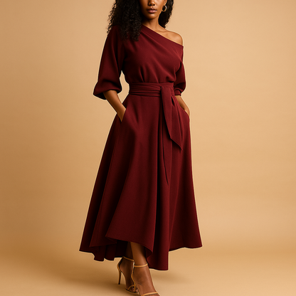 Women's Fit And Flare Dress Waist Fit - Vonnera