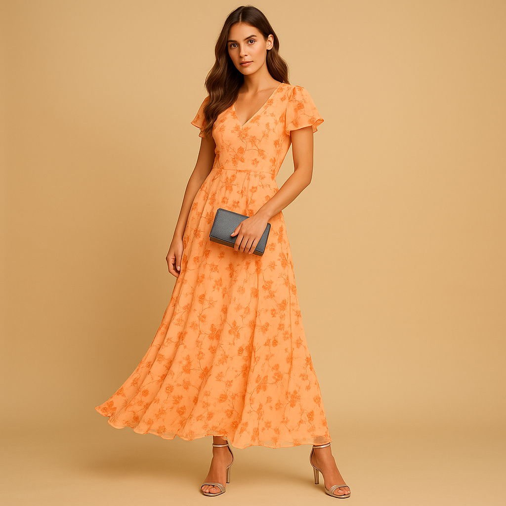 Women’s elegant midi dress with a flattering silhouette, perfect for work, evening outings, and special occasions.