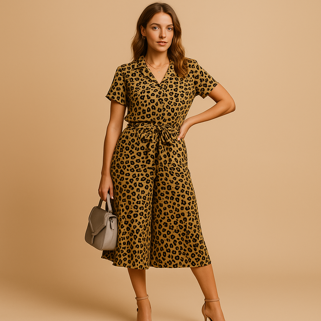 Women’s elegant midi dress with short sleeves and flattering fit, perfect for office wear, formal events, and everyday outfits.