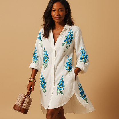Elegant summer dress for women with soft breathable fabric and flattering silhouette, perfect for casual outings and festive summer occasions.