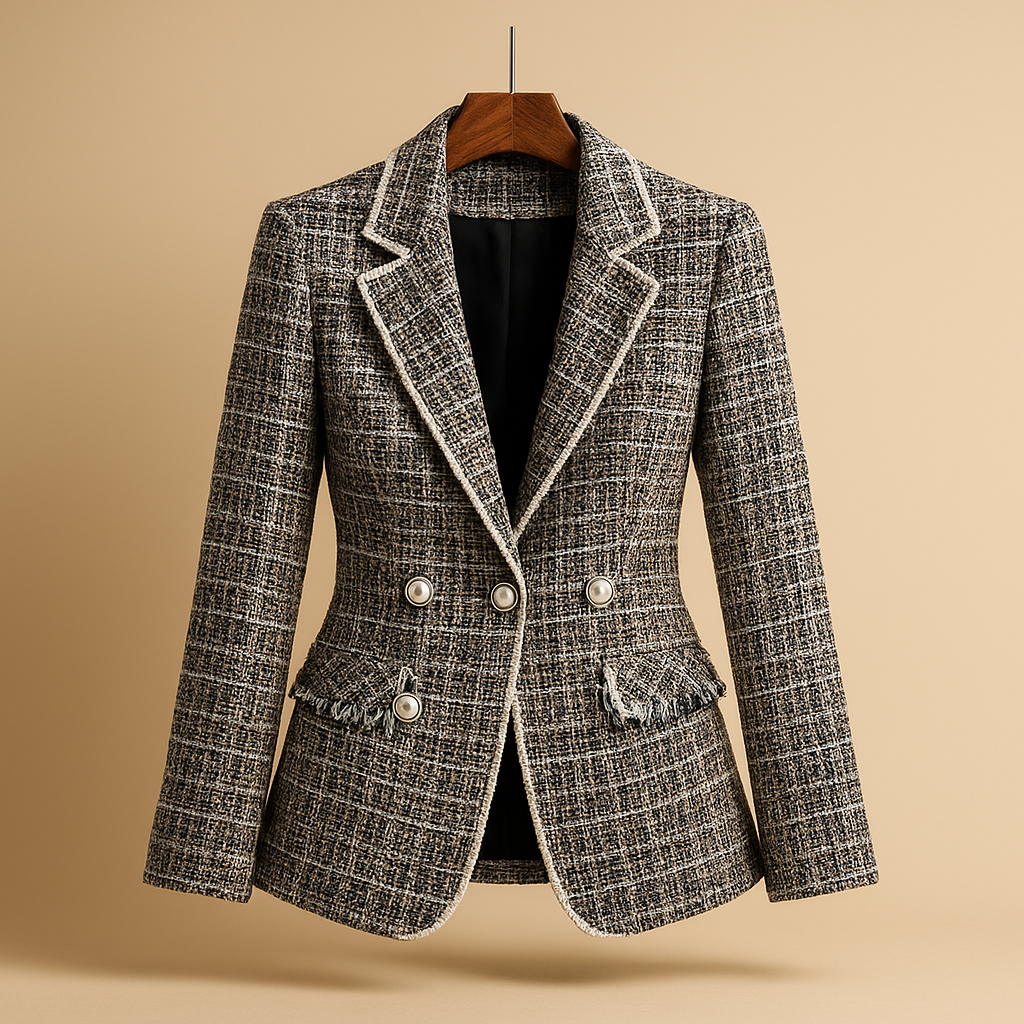Women’s elegant tailored blazer with classic cut and comfortable fit, perfect for office days and formal occasions.