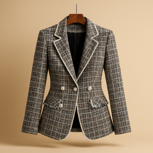Women’s elegant tailored blazer with classic cut and comfortable fit, perfect for office days and formal occasions.