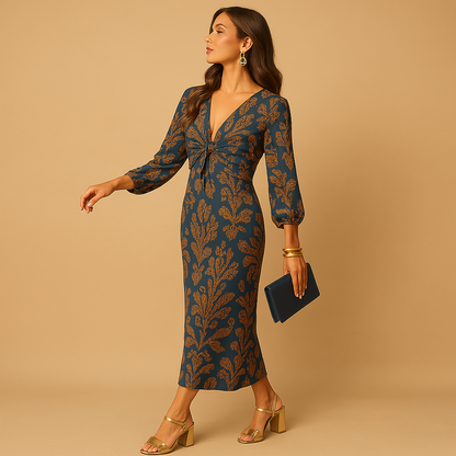 Alessia Women's Elegant Dress Flattering Silhouette - Vonnera