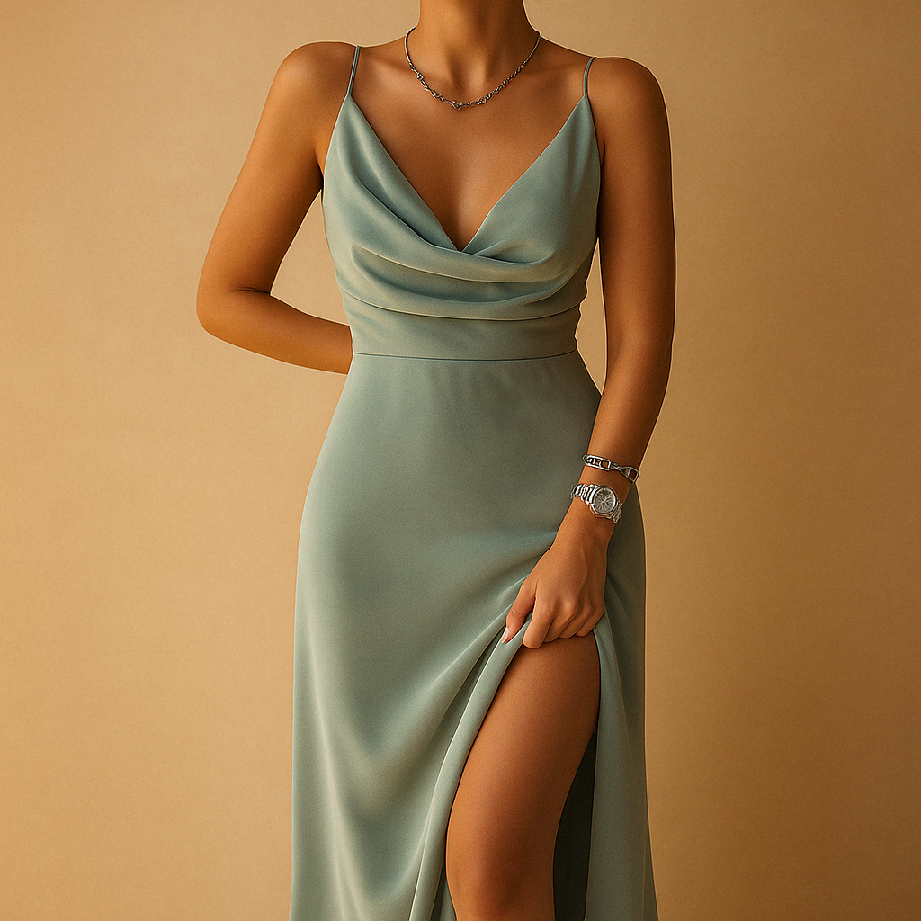 Women's V-Neck Maxi Dress - Vonnera