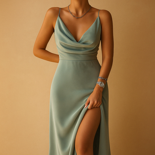 Women's V-Neck Maxi Dress - Vonnera