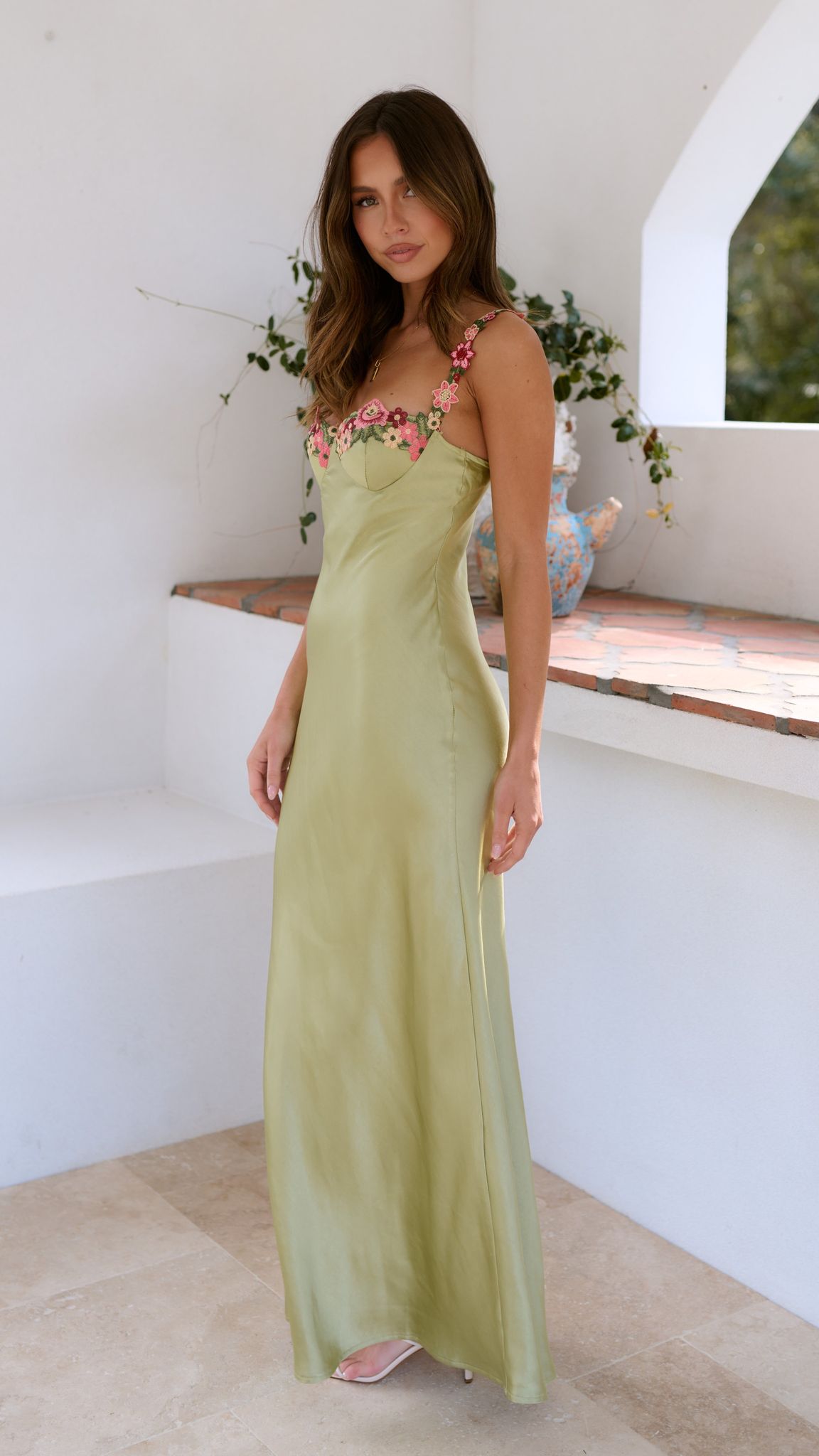Image of Eliza | Women's Floral Slip Maxi Dress