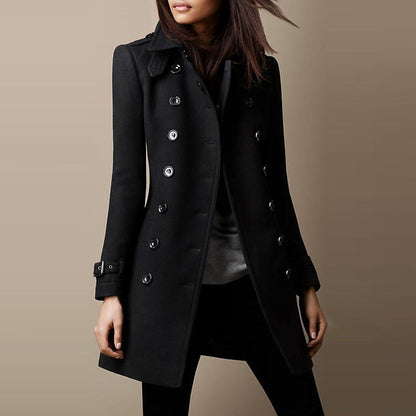 Elizabeth Women's Double Breasted Wool Coat - Vonnera