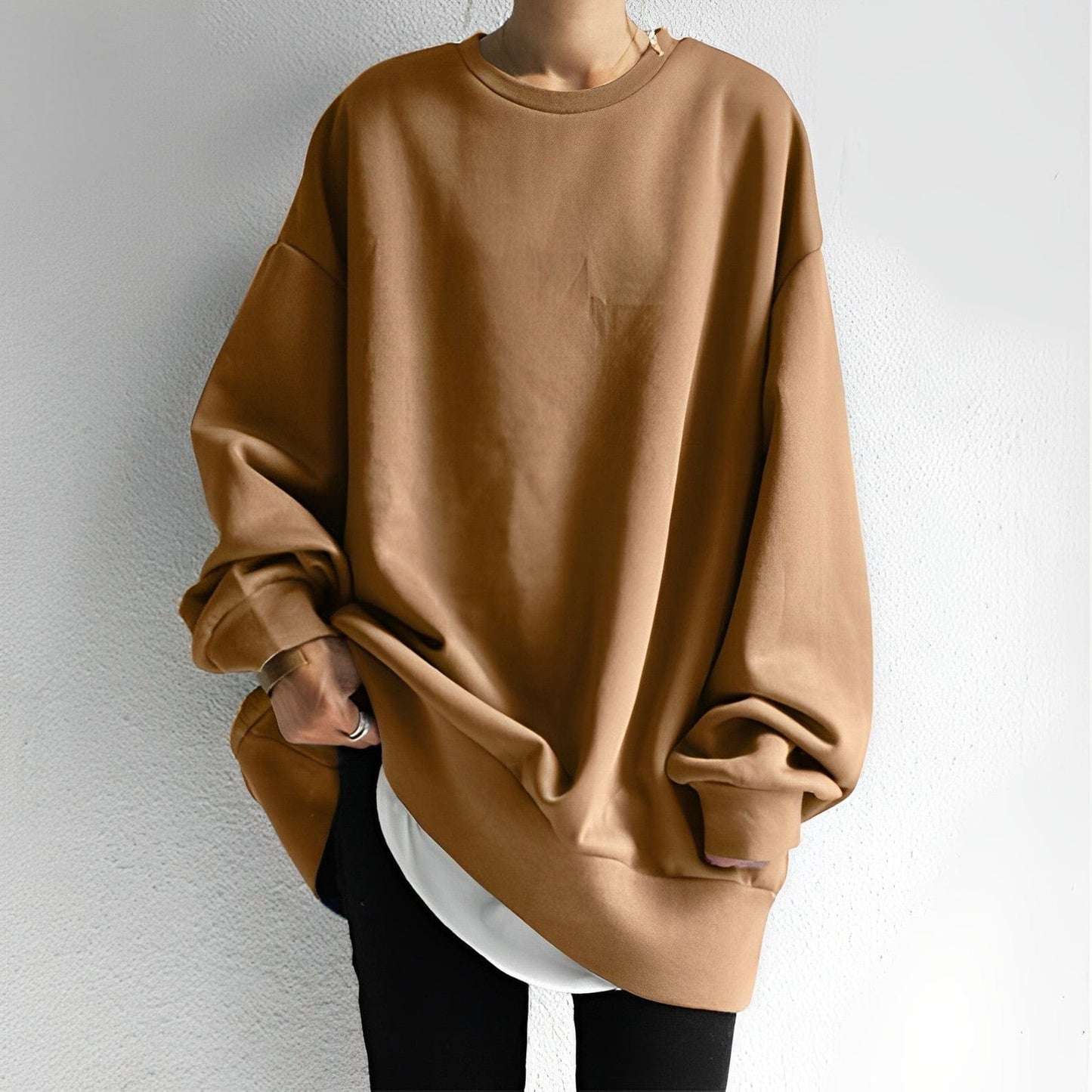 Women's Oversized Pullover Sweatshirt Cozy Casual