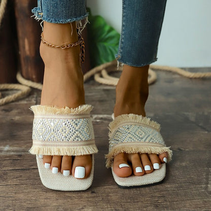 Women's Fringe Slide Sandals - Vonnera