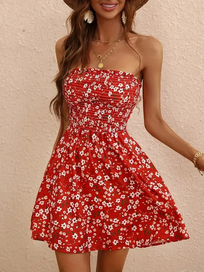 Women's Strapless A-Line Mini Dress - Vonnera