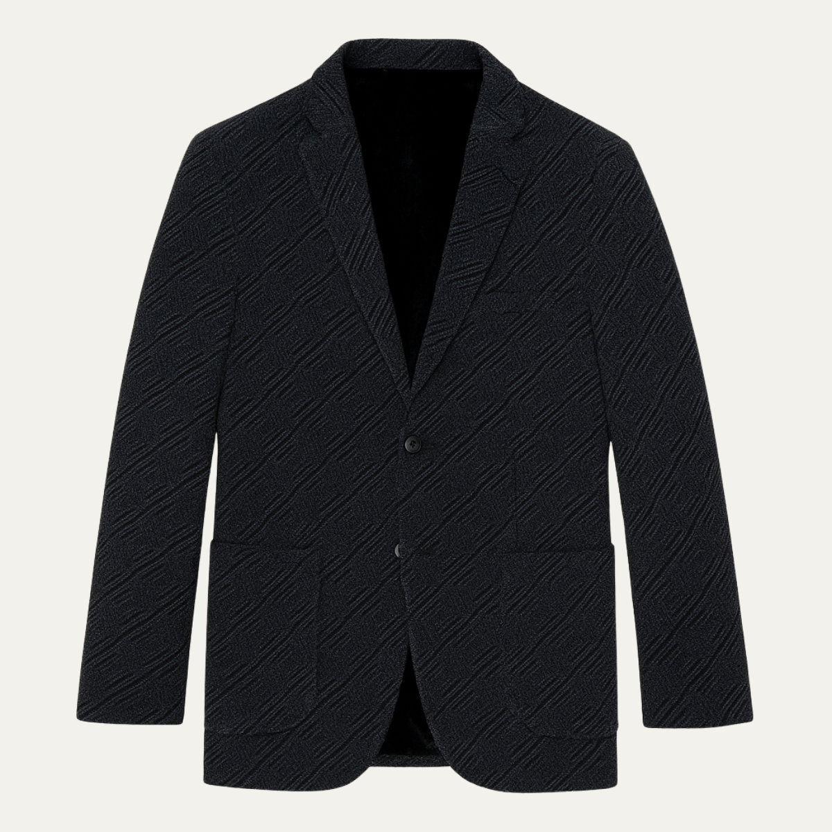 Men's Fleece Lined Textured Winter Blazer - Vonnera
