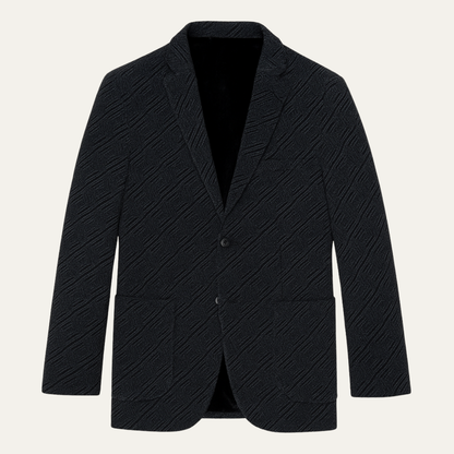 Men's Fleece Lined Textured Winter Blazer - Vonnera