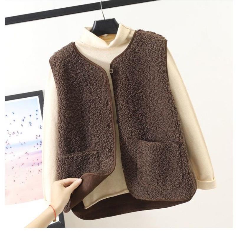 Women's Fleece Vest Button Front - Vonnera