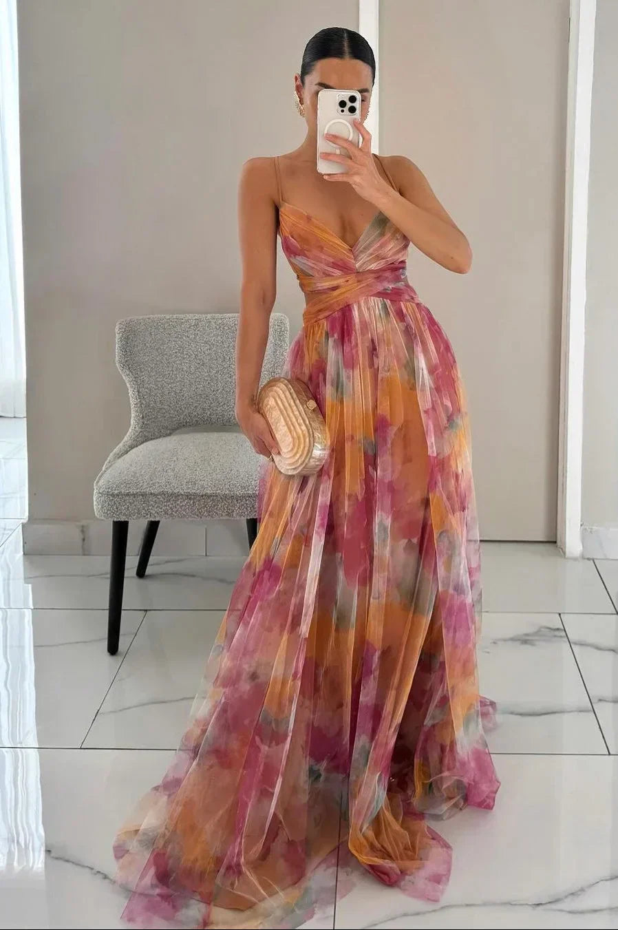 Women's Maxi Dress Textured Layers - Vonnera