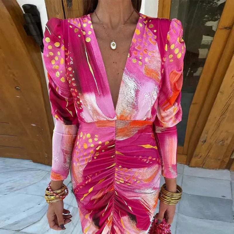 Women's Maxi Wrap Dress Evening Wear