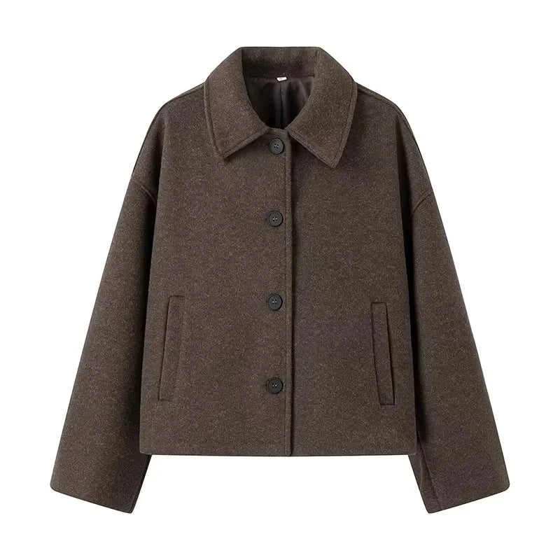 Women's Cropped Boxy Cotton Jacket - Vonnera