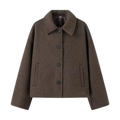 Women's Cropped Boxy Cotton Jacket - Vonnera
