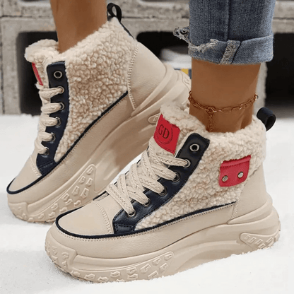 Women's Platform Boots Lace-Up