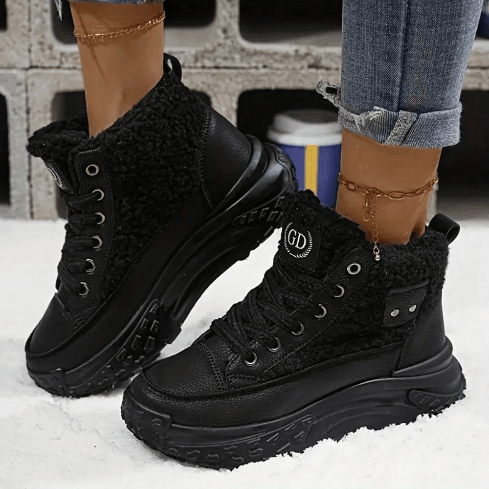 Women's Lace Up Ankle Boots Platform Design