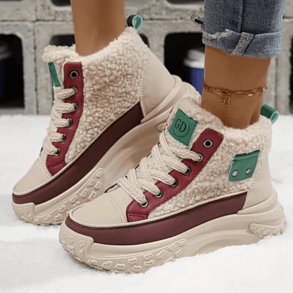 Women's Platform Boots Lace-Up