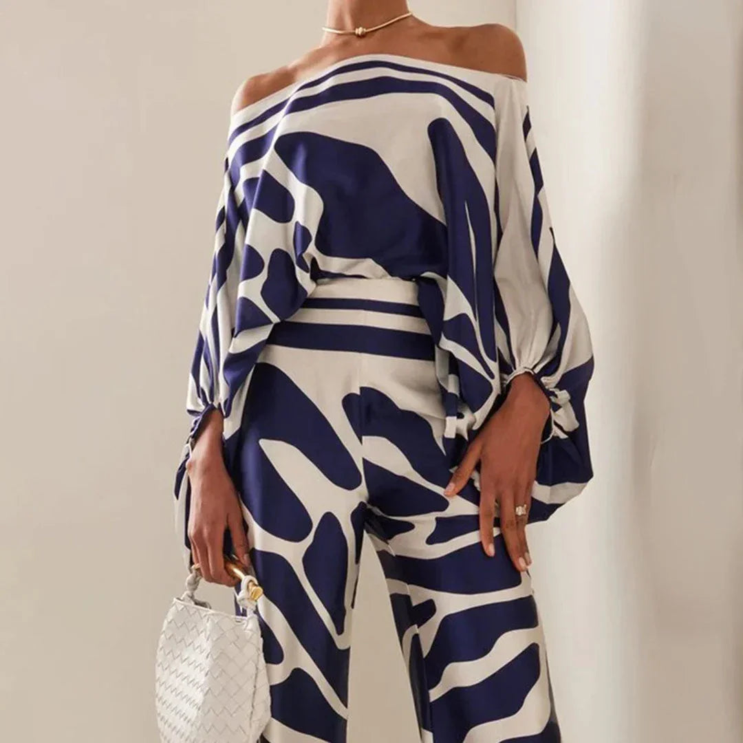 Women's Off-The-Shoulder Jumpsuit Straight Leg Pants