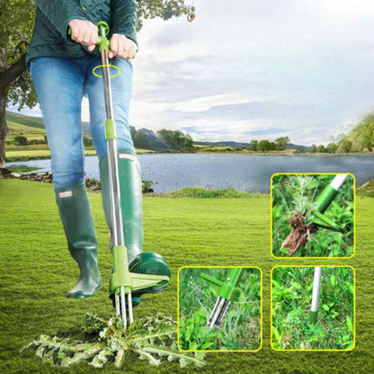 Ergonomic Garden Weed Puller 1m Stainless Steel - Vonnera