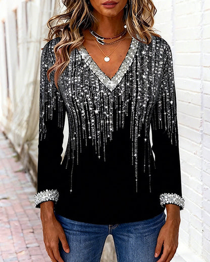 Image of Erin | Women's Long Sleeve Printed Top