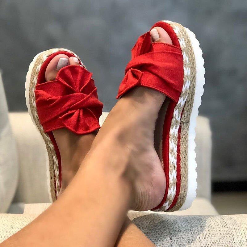 Image of Esther | Women's Bow Platform Sandals