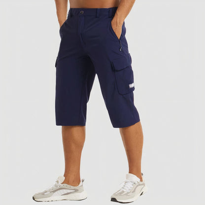 Evan Men's Cargo Shorts Knee Length - VibreMode