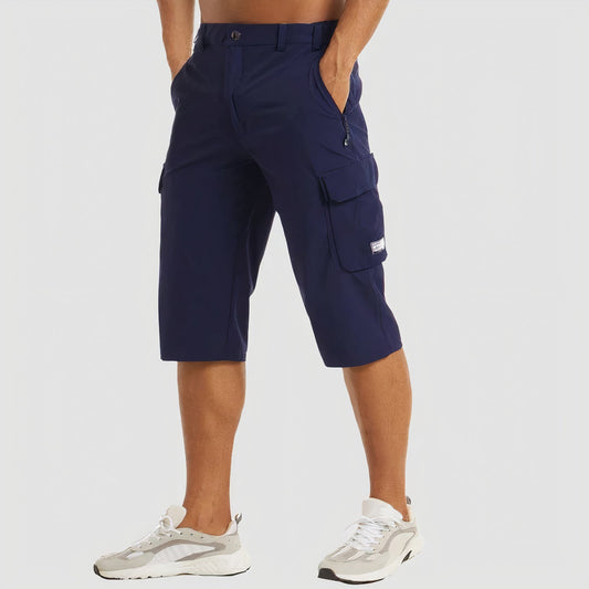 Evan Men's Cargo Shorts Knee Length - VibreMode