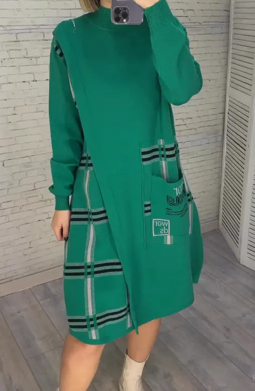Women's Long Sleeve Sweater Dress - Vonnera