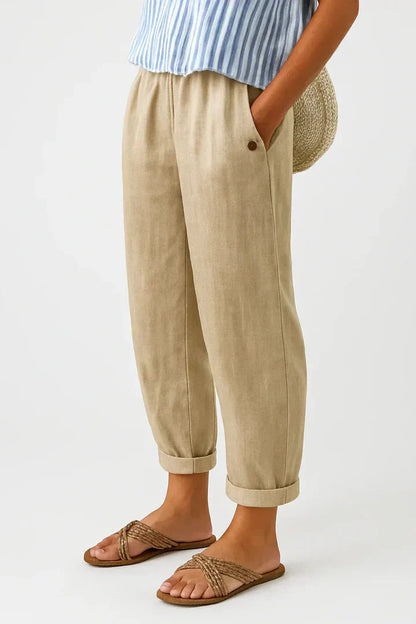 Women's Relaxed Fit Ankle Pants - Vonnera