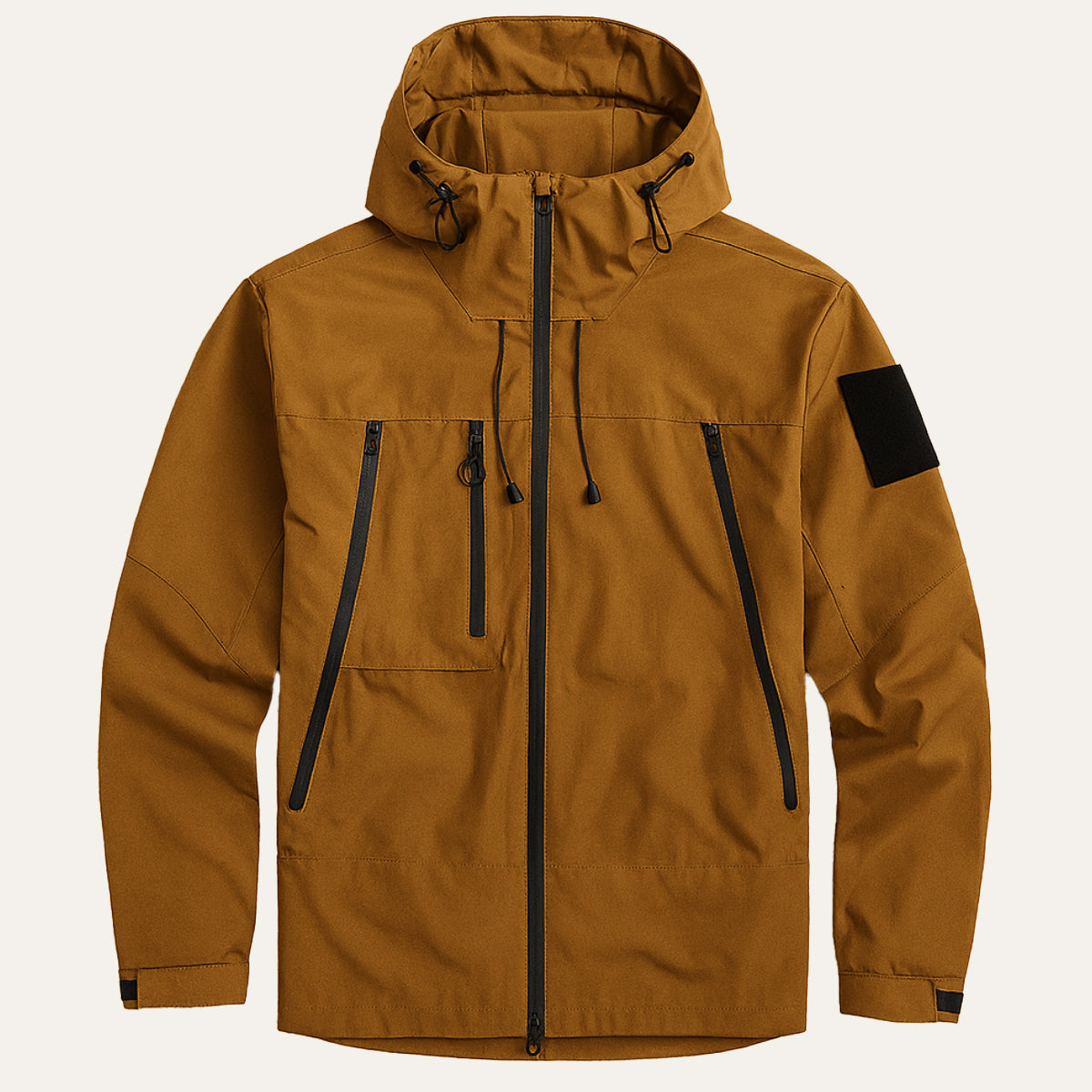 Men's Waterproof Windbreaker Hooded Lightweight Jacket